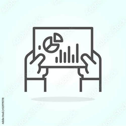 Report vector  Icon Colored File Style Illustration   