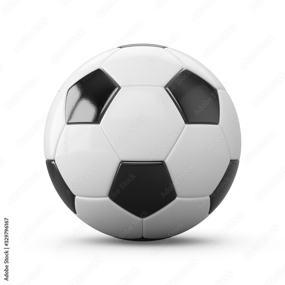 3D rendering Isolated Soccer Ball with white background 3D rendering Isolated Soccer Ball with white background