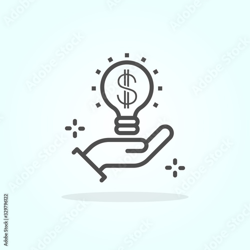 Investment ideas vector  Icon Colored File Style Illustration   