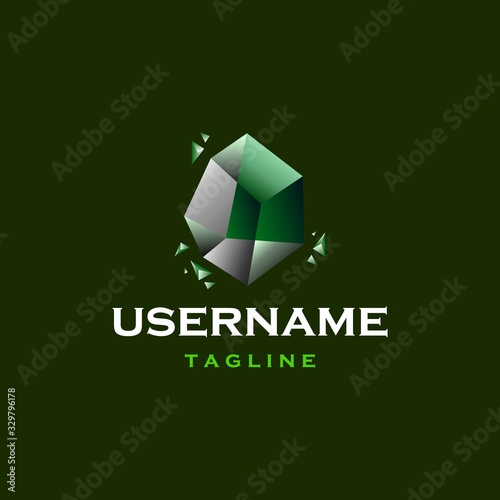 emerald diamond logo design inspiration . diamond icon template . diamond fragments vector template . emerald logo design inspiration