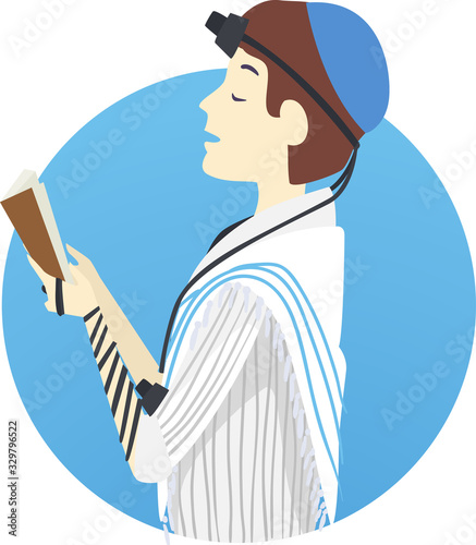 Man Tefillin Illustration