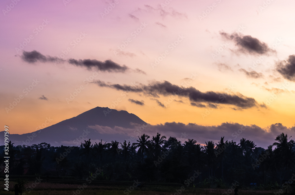 Obraz premium Amazing sunrise view in Ubud, Bali, Indonesia