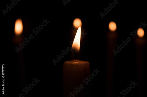 Candlelight in the night about religion
