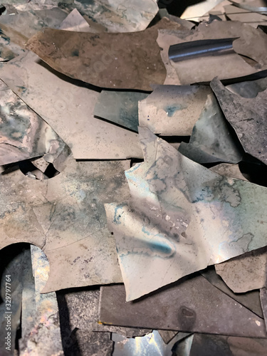 Принти на полотні Molybdenum cuttings ready to be recycled portrait view