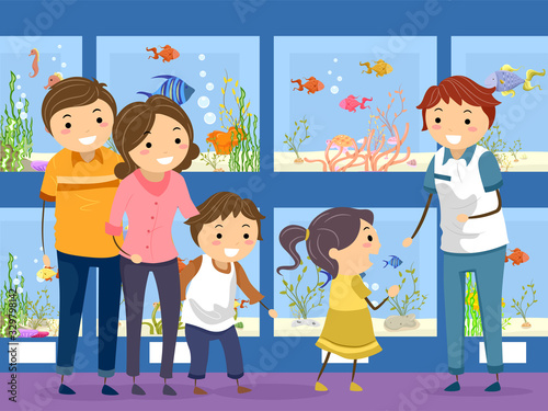 Stickman Family Fish Pet Fi...
