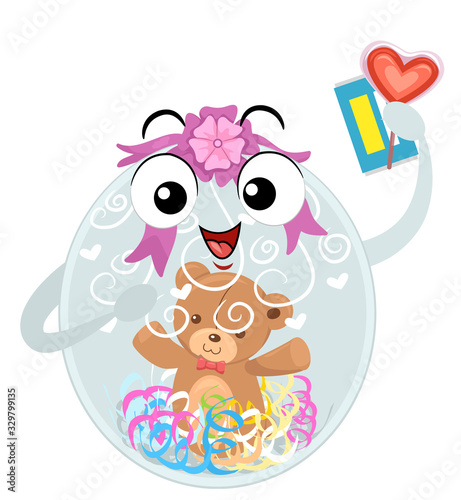 Mascot Balloon Wrapped Illu...