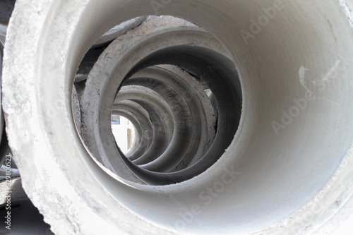 Concrete pipe for water supply.