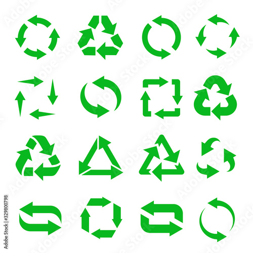 Recycling symbol green environmental symbol and ecology