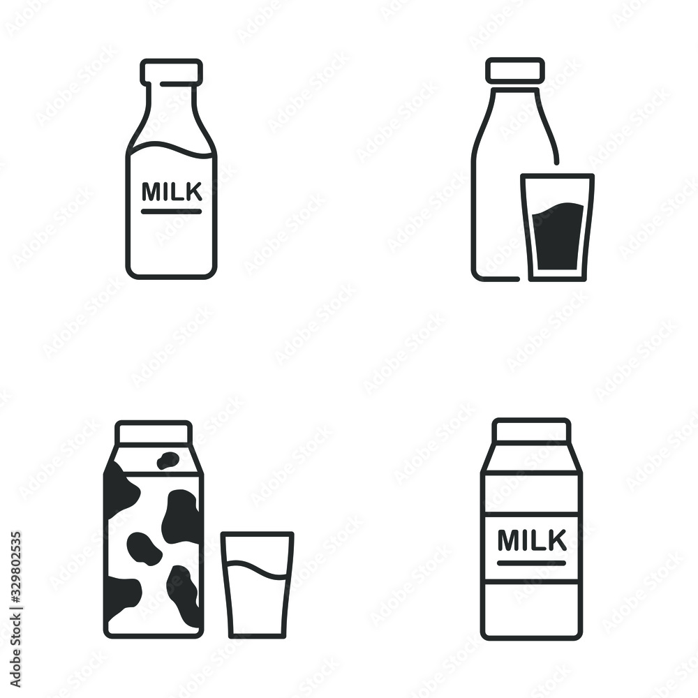 milk icon vector sign isolated for graphic and web design. milk bottle symbol template color editable on white background milk icon vector sign isolated for graphic and web design. milk bottle symbol template color editable on white background