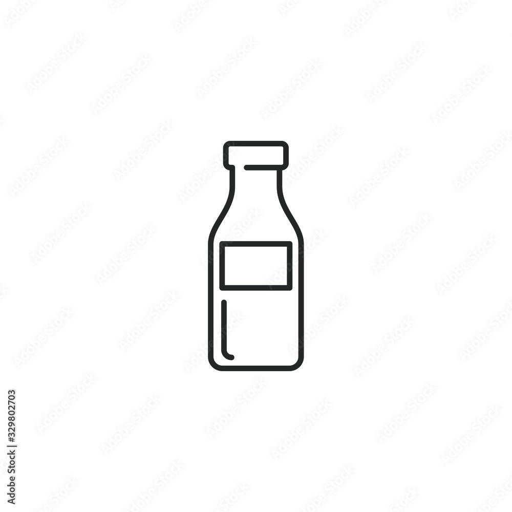 milk icon vector sign isolated for graphic and web design. milk bottle symbol template color editable on white background milk icon vector sign isolated for graphic and web design. milk bottle symbol template color editable on white background