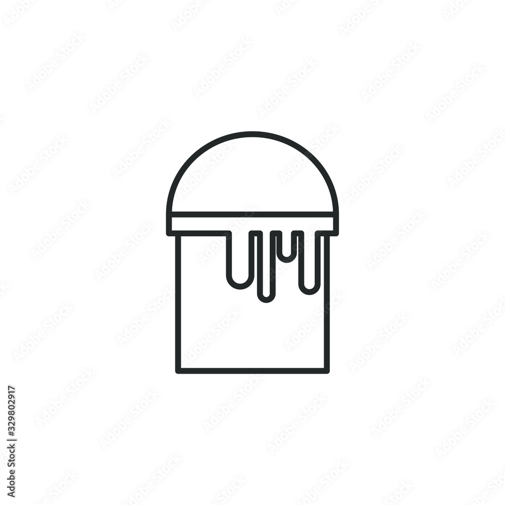 paint can icon vector sign isolated for graphic and web design. Paint for wall symbol template color editable on white background