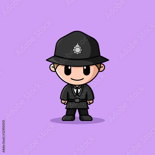 uk police officer logo character mascot