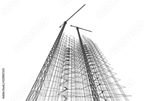 building construction site 3d 
