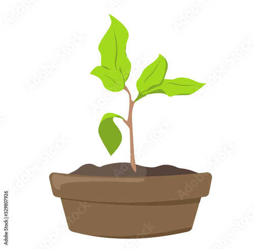 National Arbor Day. Vector Illustration seedling. Earth Day. Suitable for greeting card, icon, poster, logo and banner. Symbol of arboriculture and forests.