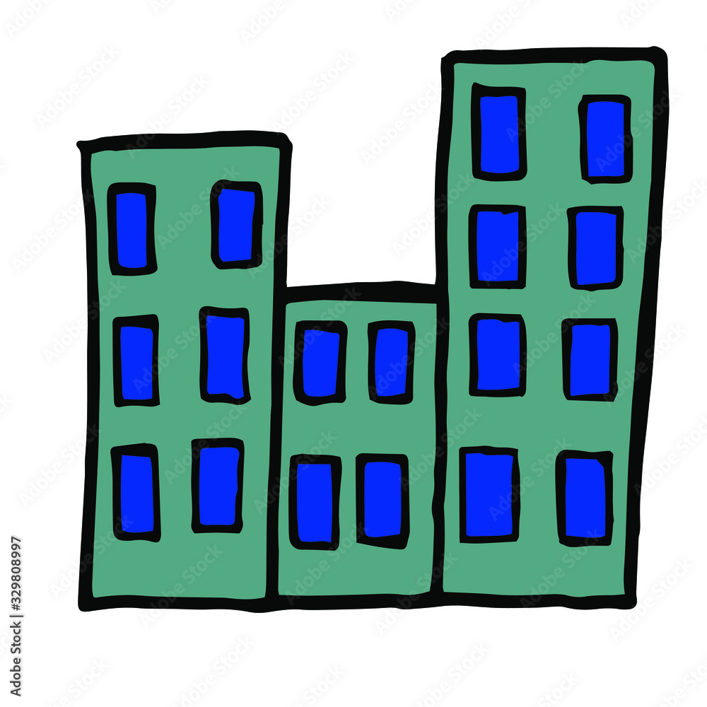 Cute little house in colored cartoon style isolated on white background. Vector stock illustration architecture for children. Sign residential building. Single. Drawn by hand Cute little house in colored cartoon style isolated on white background. Vector stock illustration architecture for children. Sign residential building. Single. Drawn by hand
