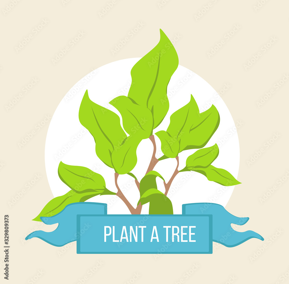 National Arbor Day. Vector Illustration with leaves. Earth Day