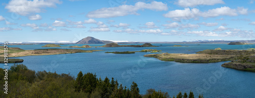 Myvatn Lake landscape in Northern Iceland