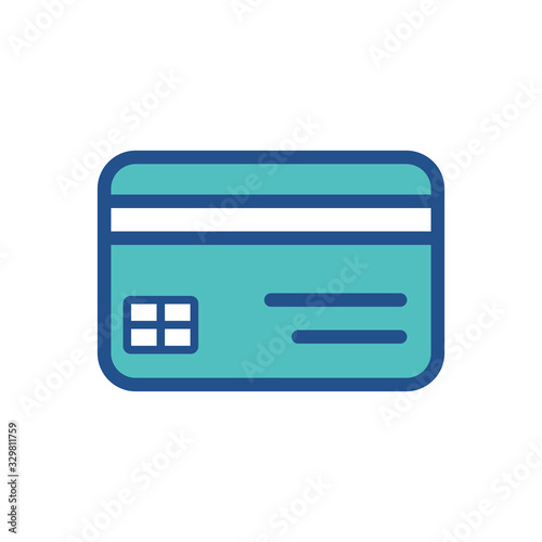 credit card icon collection, trendy style