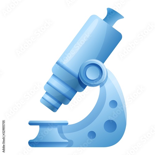 Blood test microscope icon. Cartoon of blood test microscope vector icon for web design isolated on white background