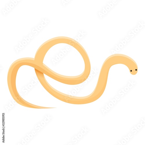 Parasite worm icon. Cartoon of parasite worm vector icon for web design isolated on white background