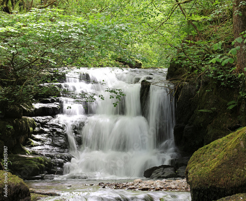 Waterfall at Hoar Oak Water  Watersmeet Devon