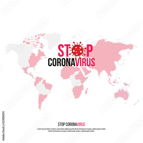 Coronavirus Icon with Red Prohibit Sign, 2019-nCoV Novel Coronavirus Bacteria. No Infection and Stop Coronavirus Concepts. Dangerous Coronavirus Cell in China, Wuhan. Isolated Vector Icon