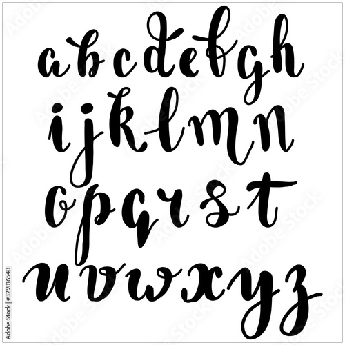 hand drawn vector alphabet