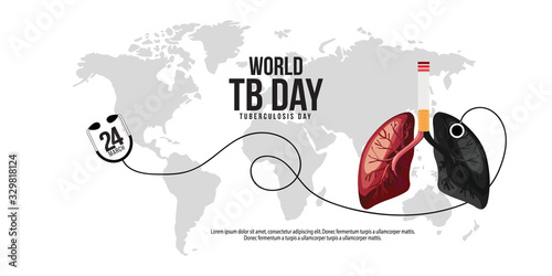 World Tuberculosis Day Poster Or Banner Background.