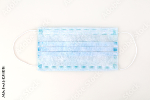 Protective face mask on white background