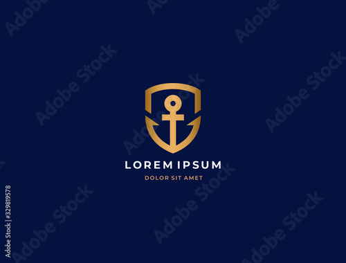 Obraz na płótnie Anchor logo icon design template