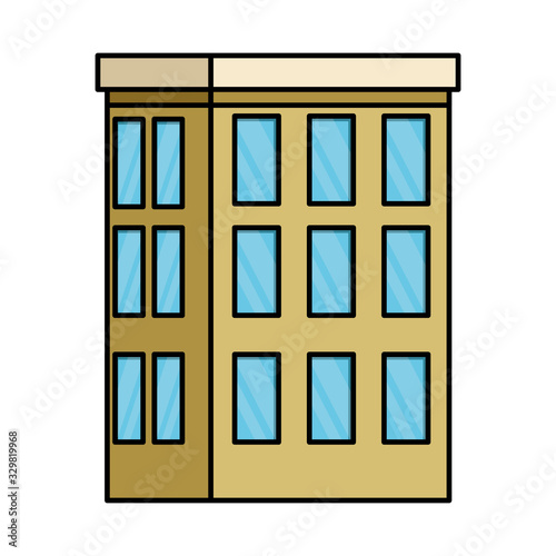 building with windows isolated icon