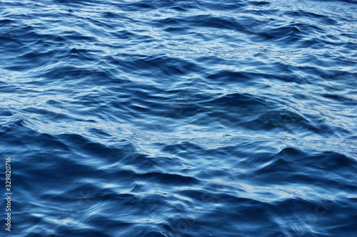 Texture of the surface of the blue ocean.