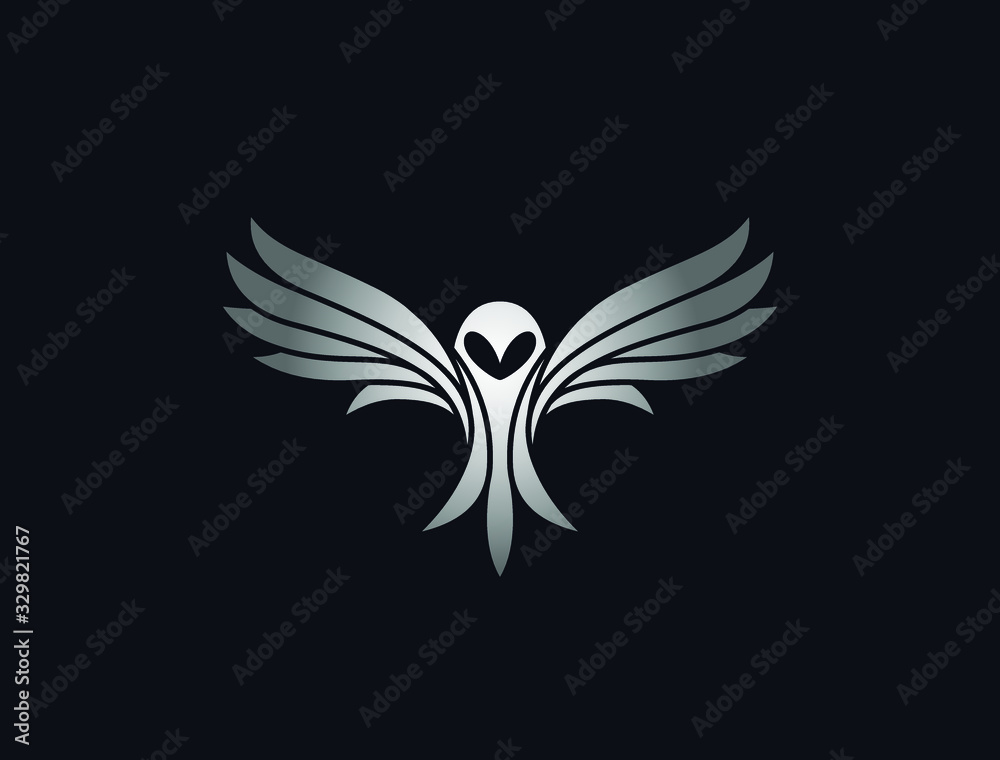 Owl logo icon design template. Business symbol or sign. Line luxury logotype. Vector illustration Owl logo icon design template. Business symbol or sign. Line luxury logotype. Vector illustration