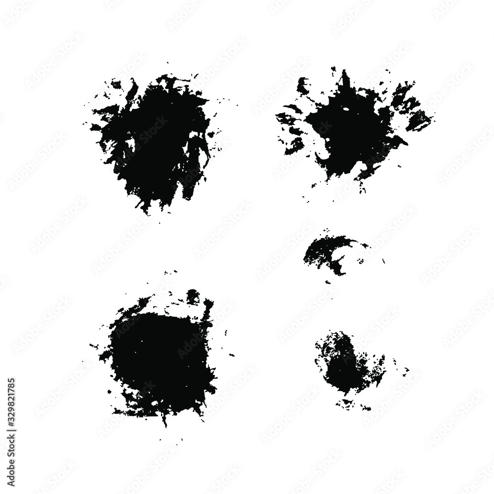 Vector brush spots. Hand drawn brush splash. Real paint strokes. Graphic resources Vector brush spots. Hand drawn brush splash. Real paint strokes. Graphic resources