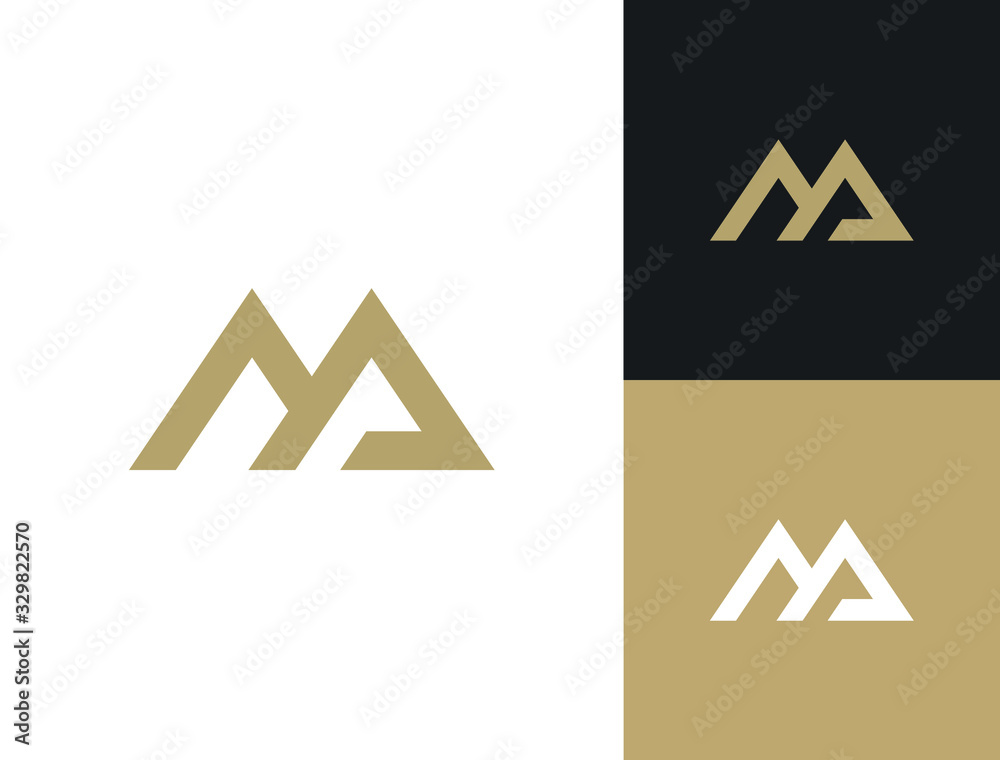 MA. Monogram of Two letters M&A. Luxury, simple, minimal and elegant MA logo design. Vector illustration template. MA. Monogram of Two letters M&A. Luxury, simple, minimal and elegant MA logo design. Vector illustration template.
