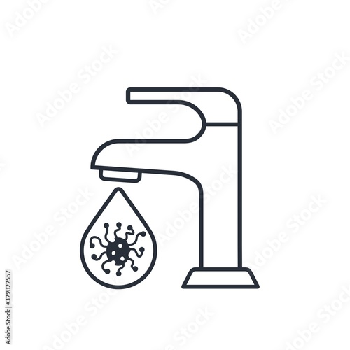 Dirty water. Vector icon isolated on white background.