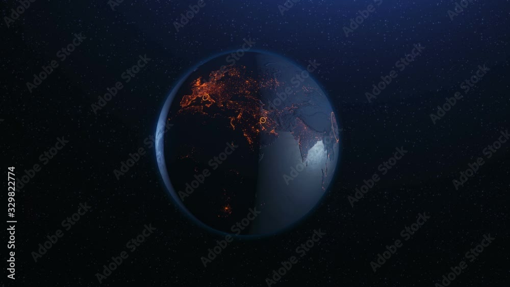 Spreading the virus across the globe of planet Earth
