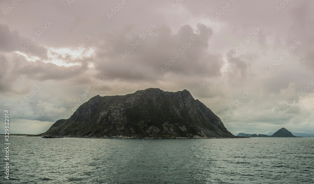 Norwegian fjords seen from a boat