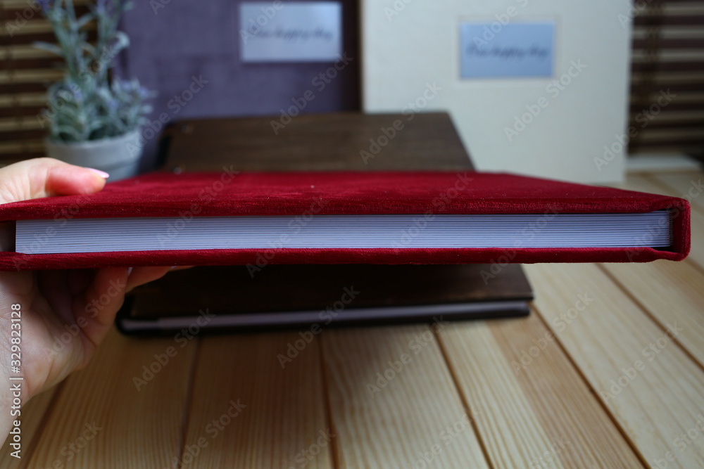  album and photo book velor material for sale, view from above