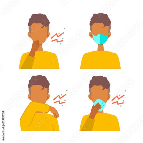 Vector illustration of people infected with the virus