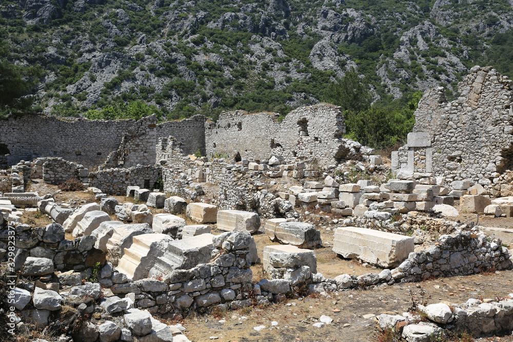 ancient city Olympos in Turkey