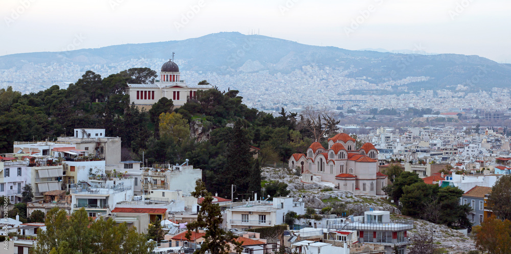 panoramic view of  Athens, greece