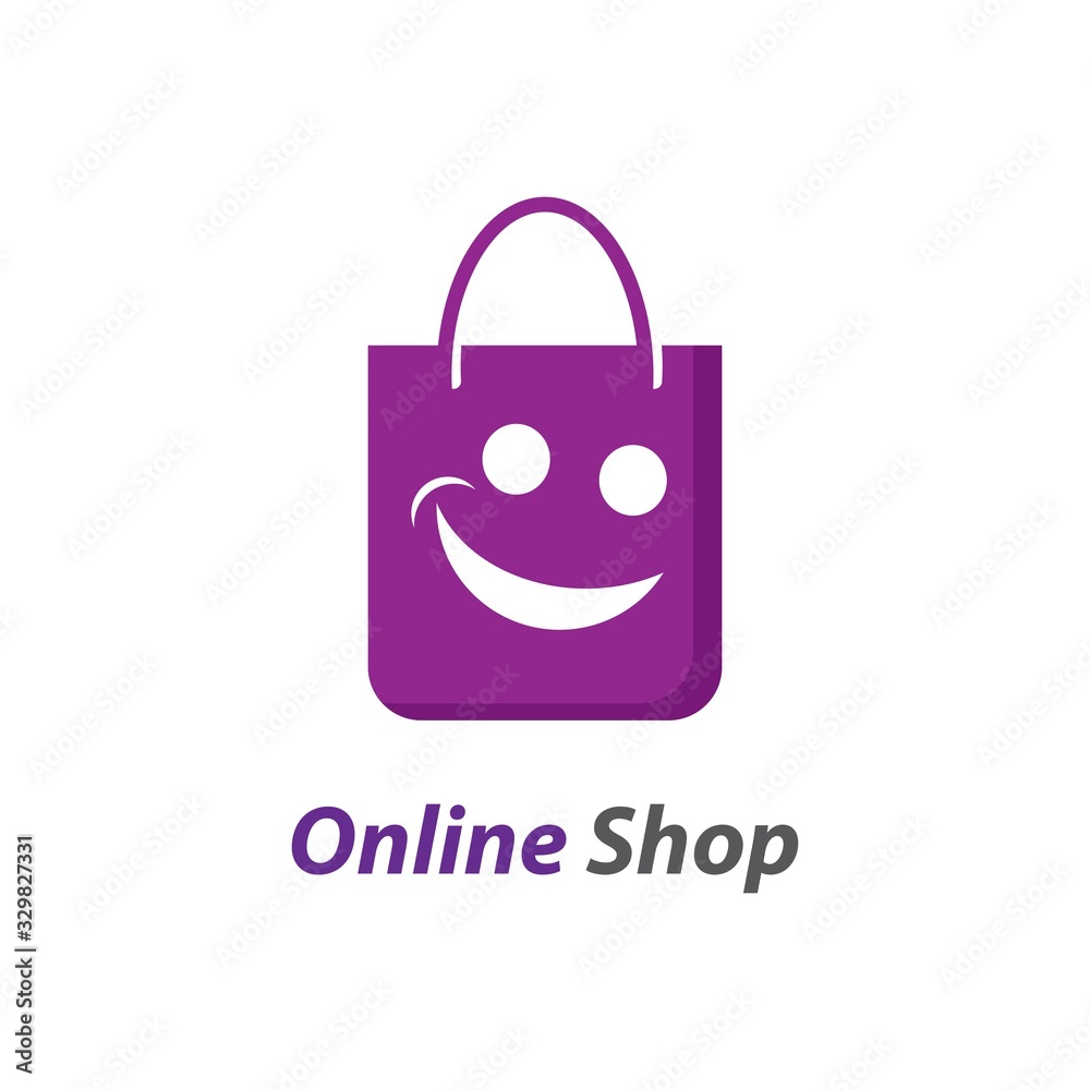 Online shop logo template icon Online shop logo template icon