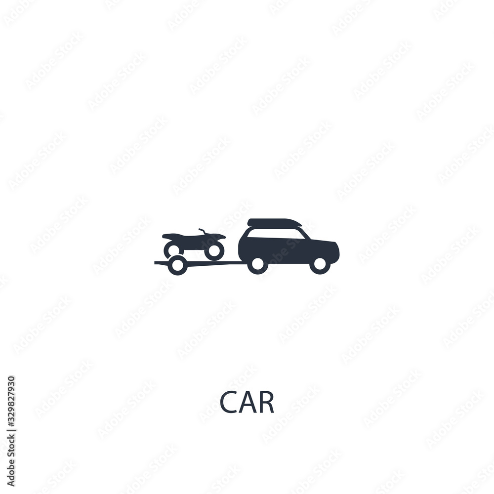 Car transport concept icon. Simple one colored travel element illustration.