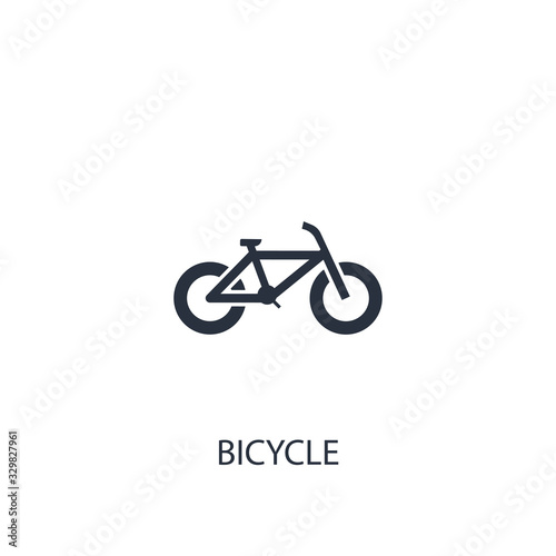 Bicycle transport concept icon. Simple one colored travel element illustration.