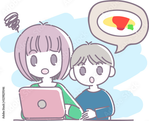 自宅勤務のお母さんとこども　困った