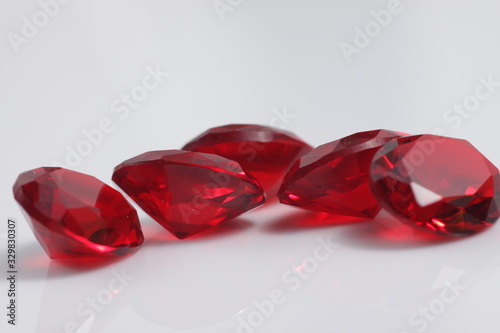 Close up shot of beautiful color crystal diamond - like beads for jewelry 