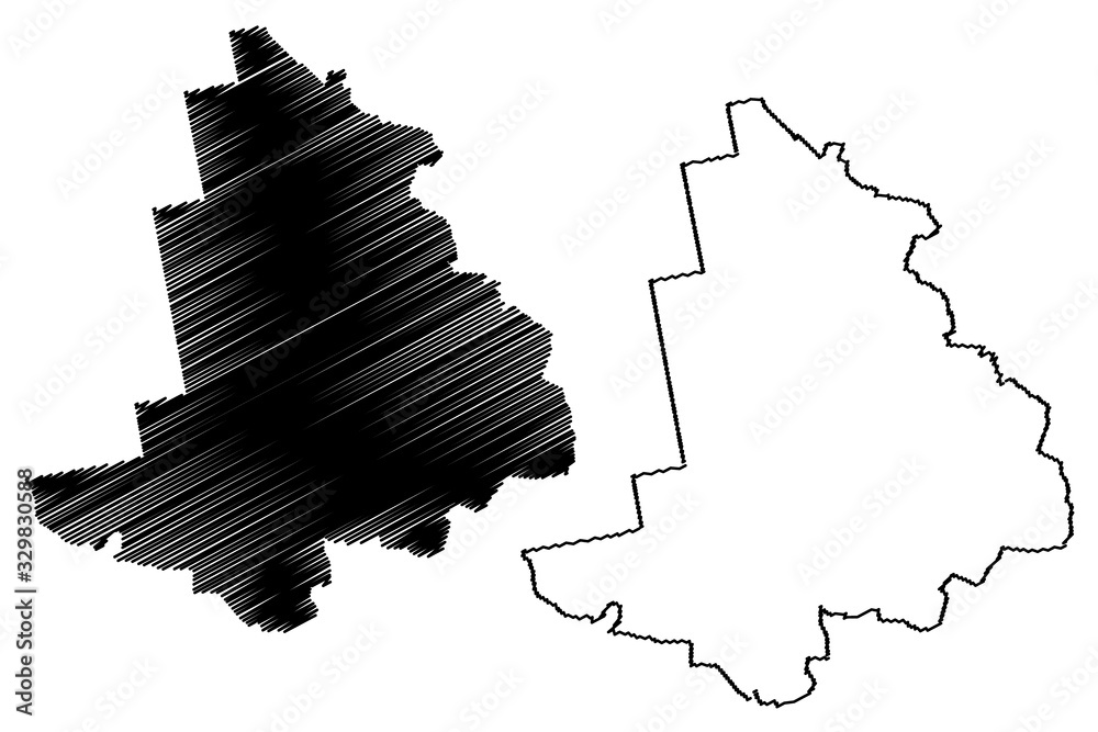 Alsunga Municipality (Republic of Latvia, Administrative divisions of Latvia, Municipalities and their territorial units) map vector illustration, scribble sketch Alsunga map