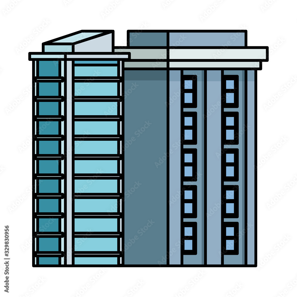 building with windows isolated icon building with windows isolated icon