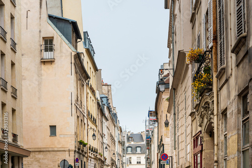 PARIS, FRANCE - APRIL 7, 2019: Antique building view in Paris city, France. © ilolab